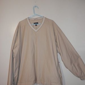 Lands End 2X Mens Jacket Tan Lined Windb